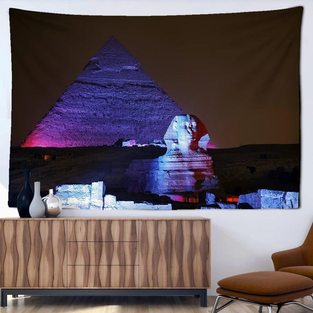 Sacred Pyramid Tapestry Ancient Egyptian Art Tapestry Wall Decor Background Cloth Room Living Room Home Decor