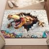 Dinosaur Wall Pattern Floor Mat - Creative Themed Entrance Rug - Indoor Outdoor Home Decor Bedroom Living Room Bathroom Rug