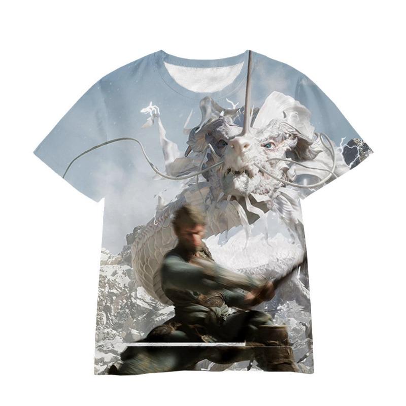 Wukong Cartoon Game 3D Digital Printed Loose Casual T-shirt