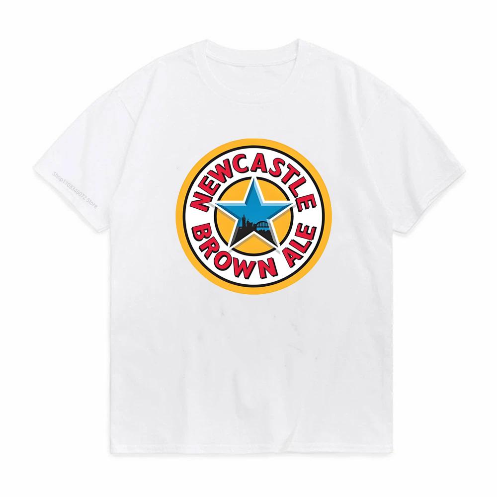 

Newcastle Brown Ale Поп-арт Классическая футболка мода повседневная Унисекс Цифровая печать Футболки с круглым вырезом с коротким рукавом S