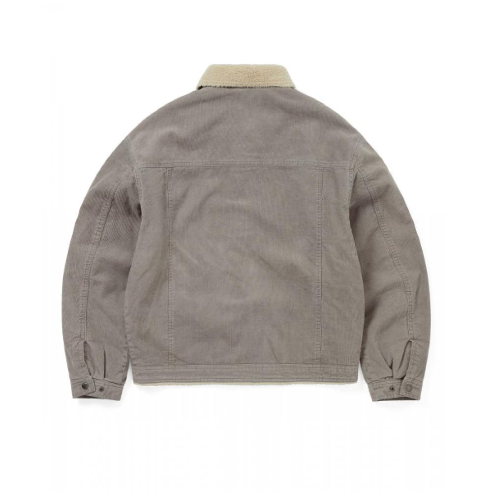 Thisisneverthat Sherpa Lined Corduroy Trucker Jacket Grey