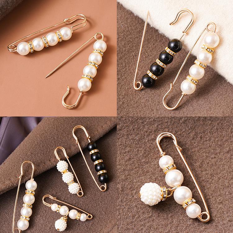 Waistband Waistband Pin Waistband Pin Fixed Clothes Cardigan Sweater Anti-slip Button Needle Imitation Pearl Brooch