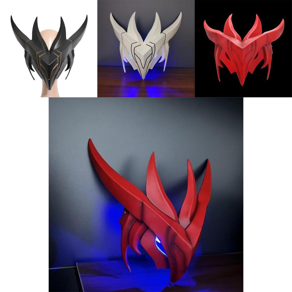 League Of Legends Yone Lighted Mask With Sword Spirit For Cosplay And Halloween Decor