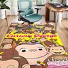 1pc Curious George Design Area Rug - Non-Slip, Soft & Cozy Floor Mat for Living Room, Bedroom, Office - Indoor/Outdoor Decorative Carpet