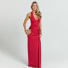 European and American style summer new temperament deep V neck waist long dress sexy backless streamer fishtail dress