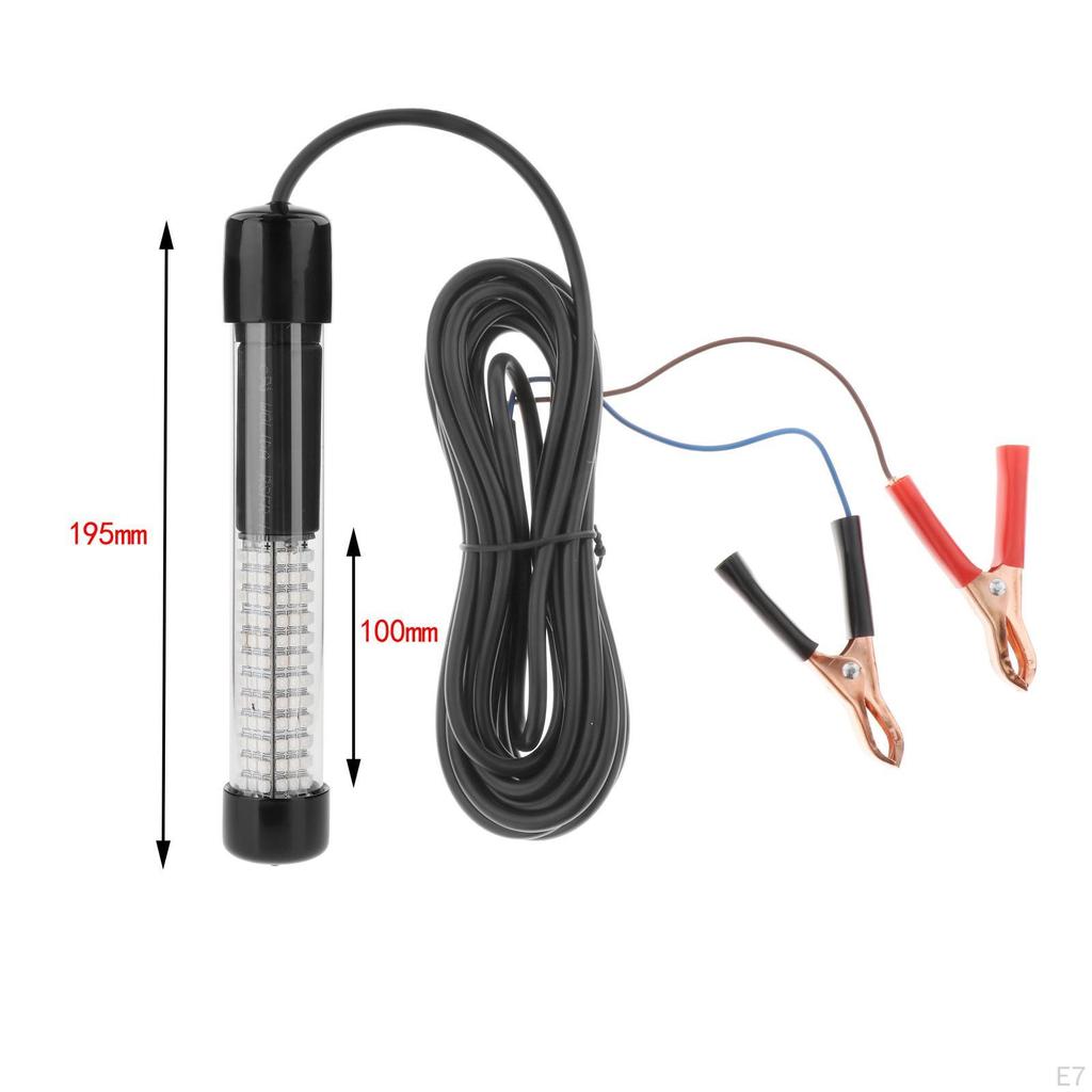 Submersible Fishing Light Super Bright 20W with 5M Cord Clip Sea