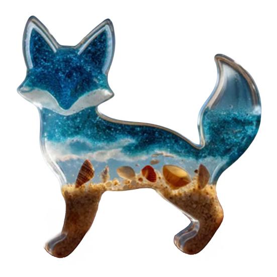 

Карманные объятия Животное Акриловый Такса Кошка Карманный жетон Объятия Вдохновленный пляжем Лис Волк Украшение Памятный подарок для Близких Друзей Fox