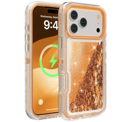 Carcasă de telefon din armură 3D strălucitoare cu nisip curgător, hibridă 3-în-1, dinamică, rezistentă la șocuri, pentru IPhone 17 Pro Max 16 15 14 13 12 Pro Max Altele cu husă cutie