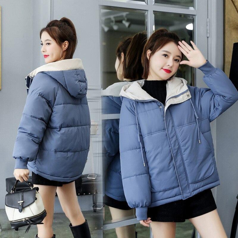 Winter Coat Women Fashion Winter Jacket Women Cotton Padded Parka Outwear Hooded Colors Solid Female Jacket Coat