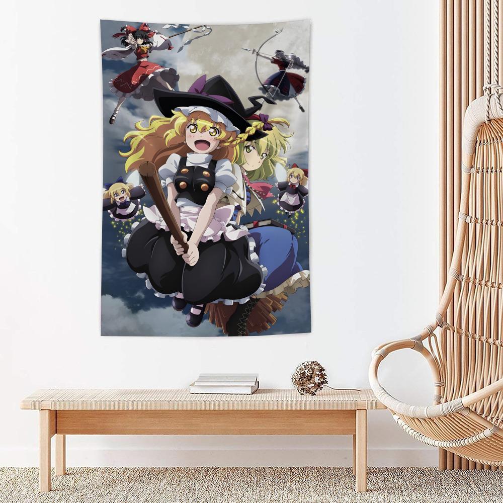 Game Anime The TTouhou Project Tapestry Microfiber Wall Hanging For Bedroom Living Room Decor Outdoor Festival Bar Background