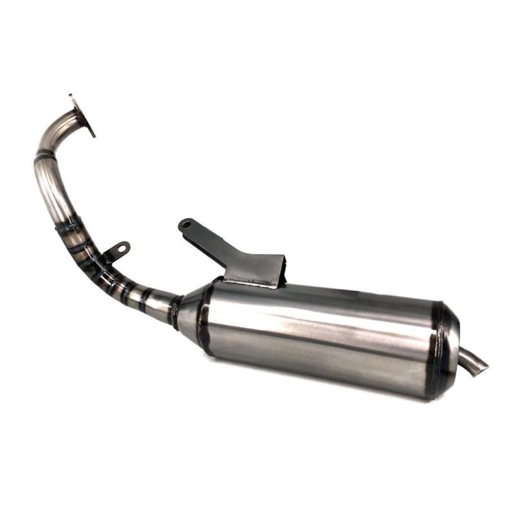Kanoan Hawaiian Chamber V8 Chamber for Honda Dio Super Vertical and Horizontal Exhaust Welded and Custom Fit for Live Dio, System, Rust-Resistant