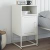 VidaXL Bedside Table White 36x39x78 Cm Steel, Cabinet, Side Cabinet, Bedroom Furniture, Bedside Table, 846576