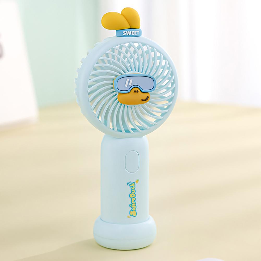 

Прочный компактный электрический вентилятор, симпатичный ручной вентилятор с уткой, мини-вентилятор, складная ручка, 3 режима ветра и экологически чистый материал ABS 01