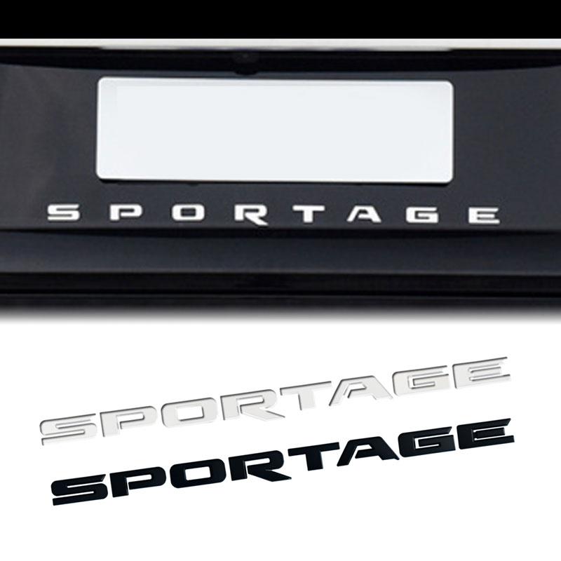 3D ABS Car Styling SPORTAGE Letter Logo Sticker Rear Bumper Tail Door Trunk Decal Auto Rear Emblem Decoration Accessories