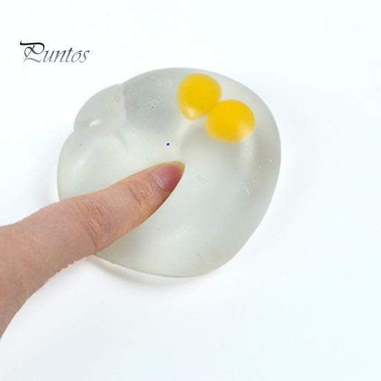 Sensory Stress Ball Transparent Egg Relief Toy, Clear Squeeze Fidget Relaxing Toy for Boredom & Anxiety Relieving