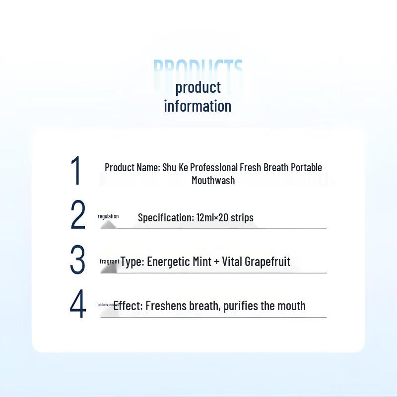 Shuke Przenośny Płyn do Płukania Jamy Ustnej Odświeżający Oddech