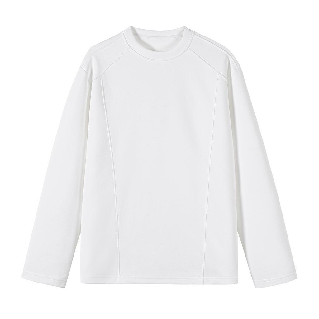 2025 Spring Men Cotton T Shirt Women Tops Solid Color Black Tshirts Men O-Neck Long Sleeve Tshirts Couple White Top Tees