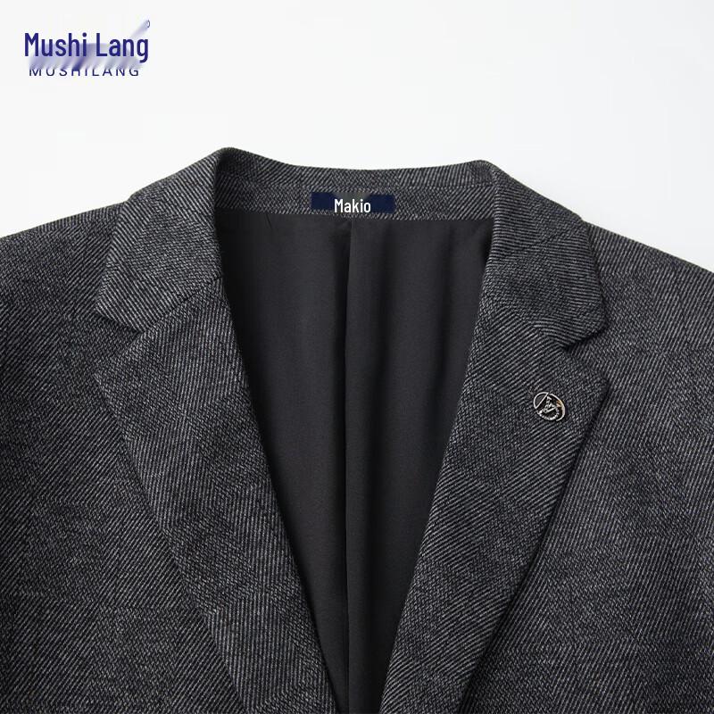 Men's Slim-Fit Wool Blend Business Suit Jacket