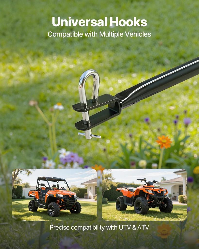 Tow Behind Broadcast Spreader, 130LBS Capacity, Tow/Push Garden Spreader with 13 In Tires, 30 Adjustable Setting & 9.8 Ft Spreading Width, Lawn