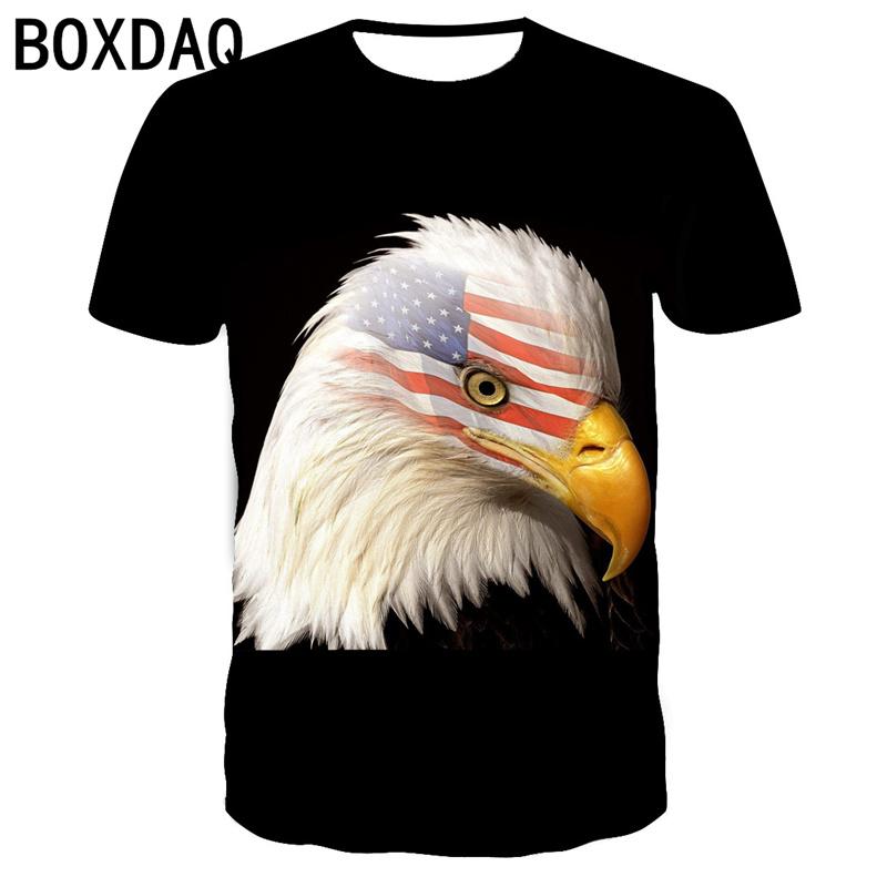 

3D футболка с принтом Flying Eagle Летние повседневные топы с коротким рукавом с O-образным вырезом Мода Harajuku Hip Hop Street Мужская футболка оверсайз 6XL