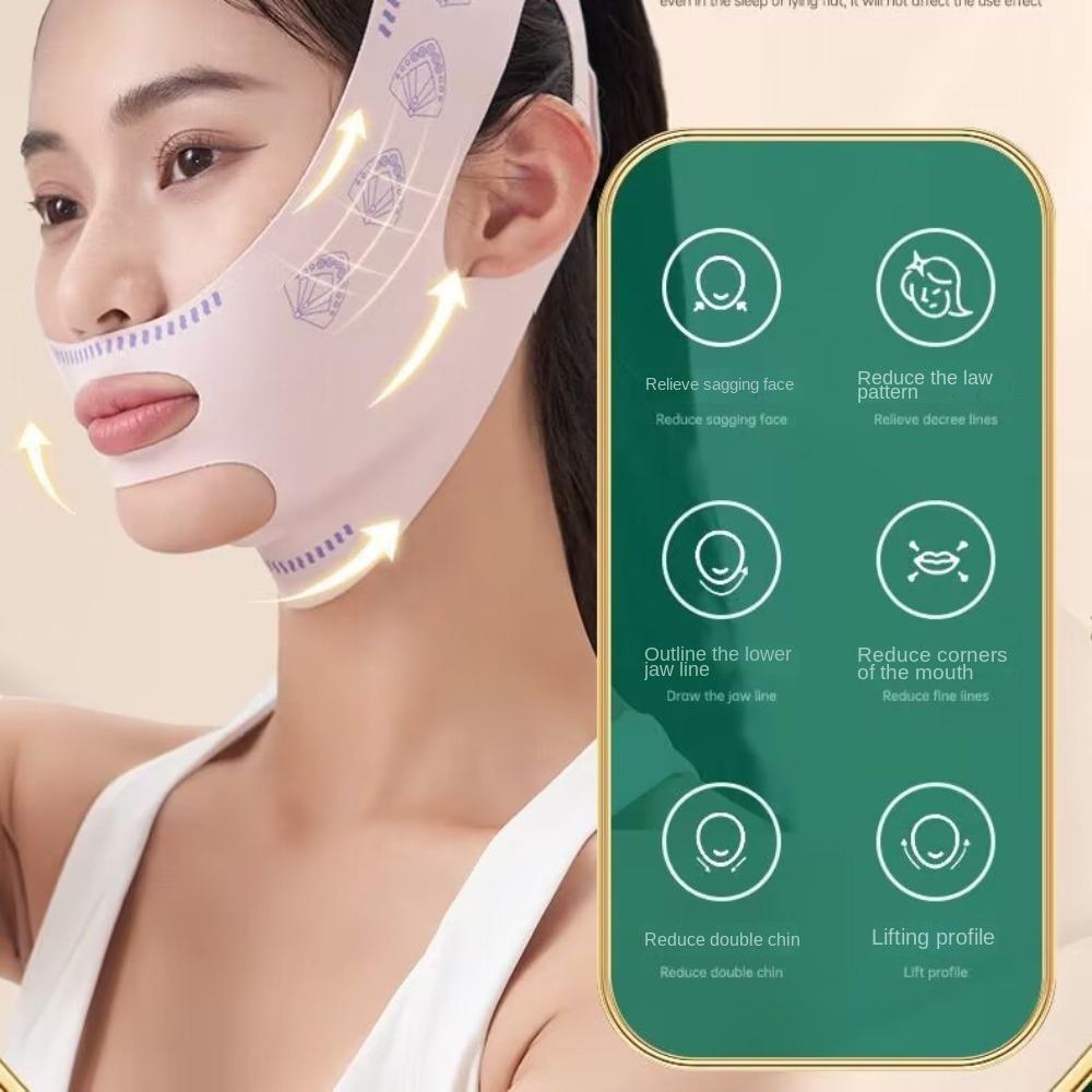 Lift Up Lift Oval Mask Elasticity Face Slimming Strap Face Strap Belt Mask  Facial Slimming