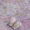 1pc Flower Nail Stickers Floral Leaf Plant 5D Embossed Nail Slider Decals Self-Adhesive Nail Art Supplies Manicure Decor