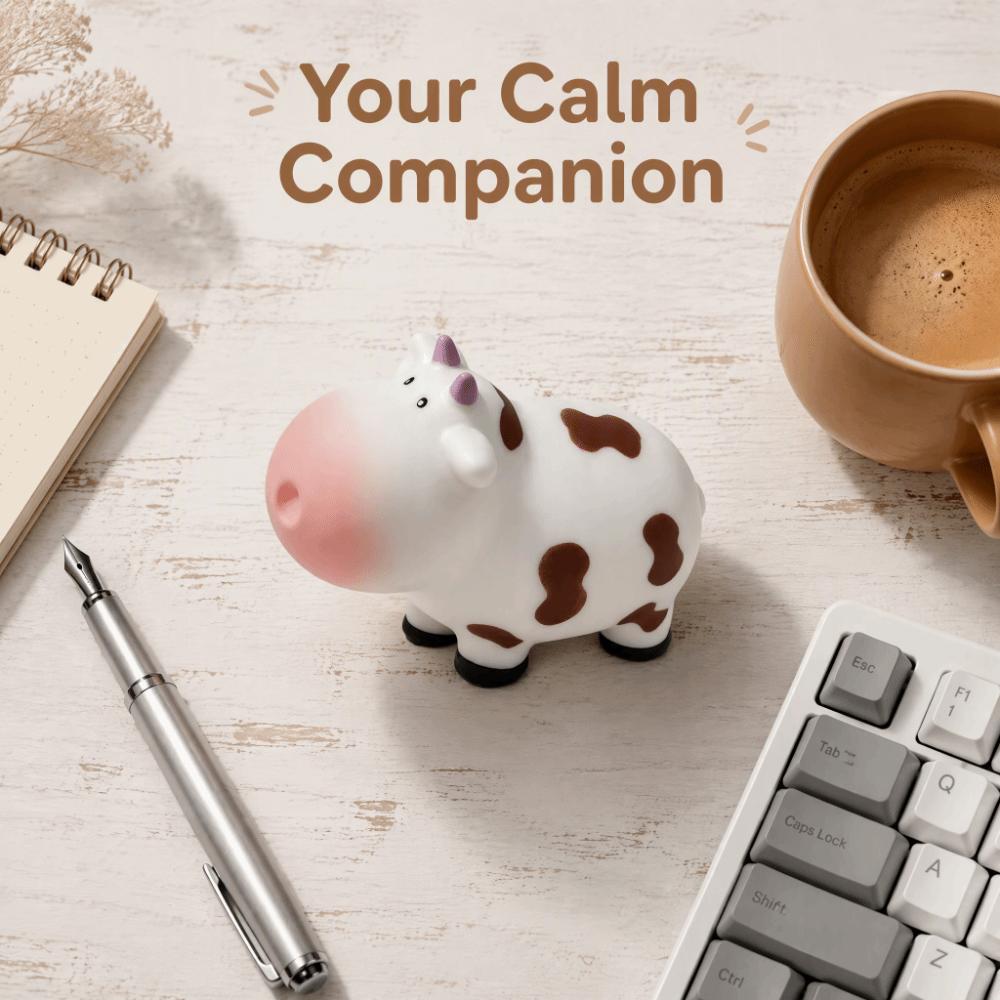 Soft Simulation Cow Fidget Toy Slow Rising Cow Slow Rebound Toy Simulation Cow Squishy Toy Adults