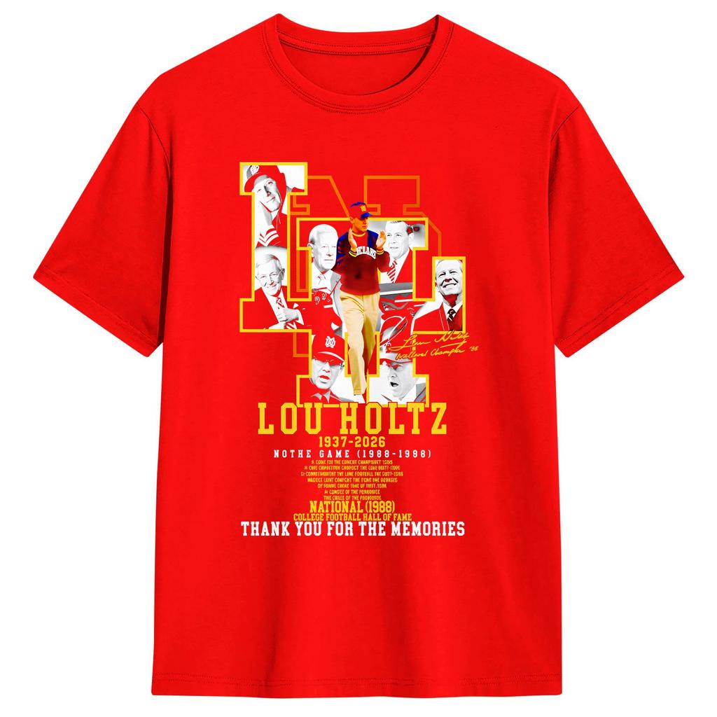 Rest In Peace Lou Holtz T Shirt Beach Vintage T Shirts 100 Cotton Harajuku Tee Shirt For Unisex Casual Tees