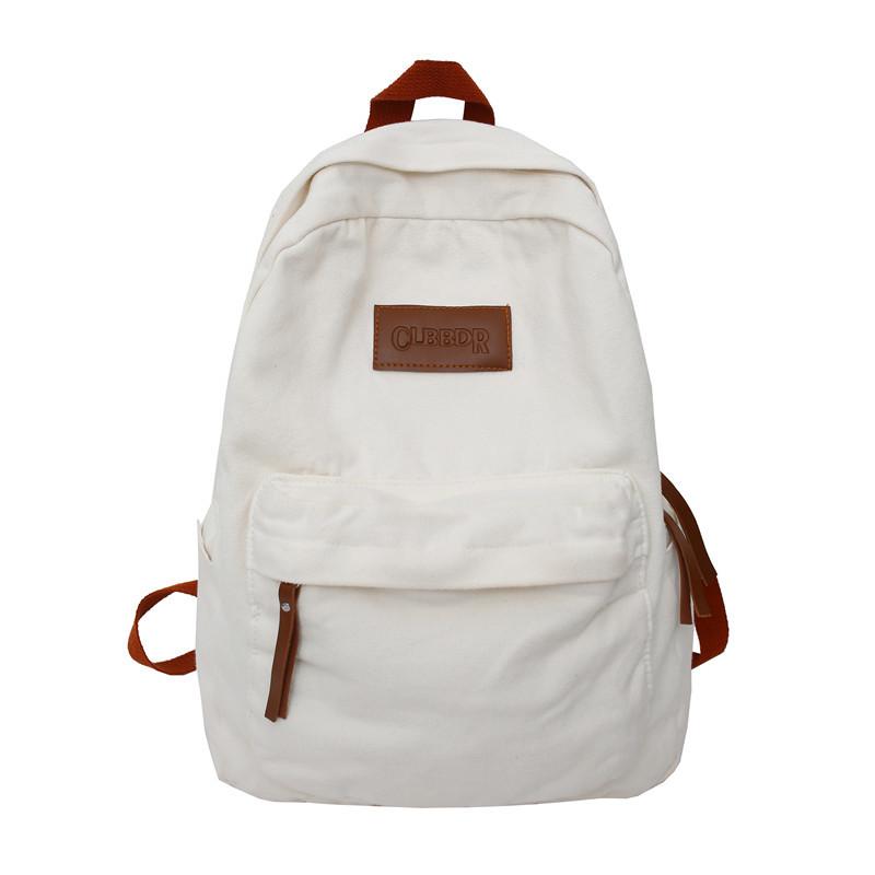 Amerikanischer High School Retro Rucksack Alt Gewaschener Canvas Rucksack für Männer und Frauen Schultasche für Studenten