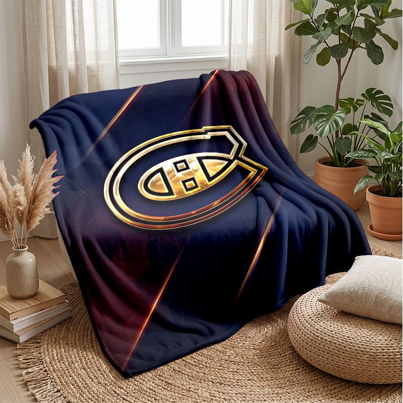 Montreal Canadiens Flanell Fleece Decke Gemütlich Warm Überwurfdecke für Sofa Bett Reise Ganzjahresgebrauch