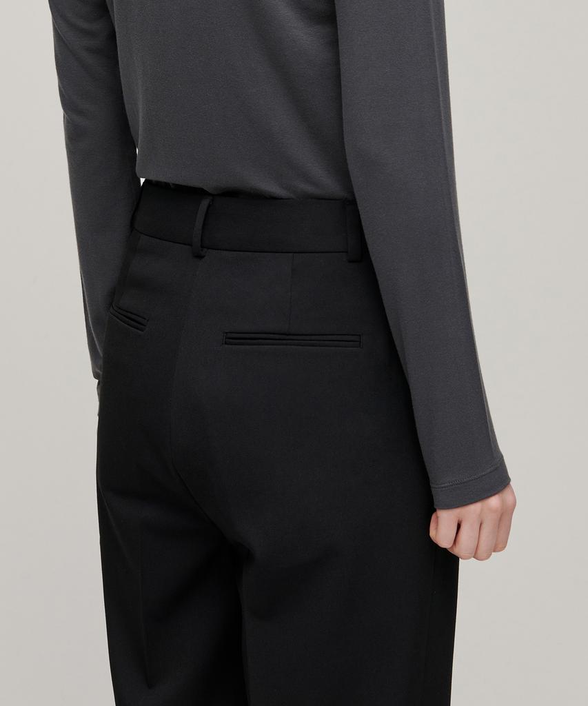 MUSINSA STANDARD WOMAN Women'S Waistbandless Tapered Crop Slacks [Black]