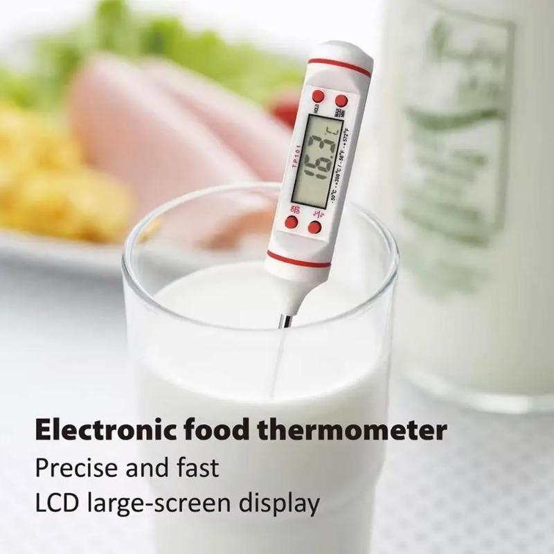 Digital Meat Thermometer with Food Cooking BBQ Probe for Water Milk Oil Oven Temperature Measurement, Digital with 0.1 Accuracy