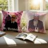 Anime P-Pitbull Pillow Case Anti-Dustmite Pillowcase Invisible Zipper Silky Short Plush Sofa Cushion Cover