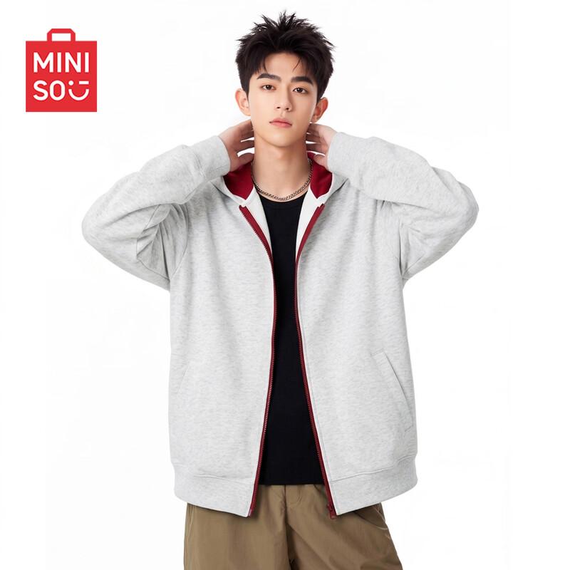 MINISO American Style Heavyweight Zipper Hooded Sweatshirt