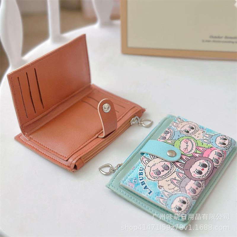 Labubu Card Bag Card Holder, Student Wallet, Public Transportation Card Card Holder, No Card Storage Bag, Portable and Portable Cartoon Wallet