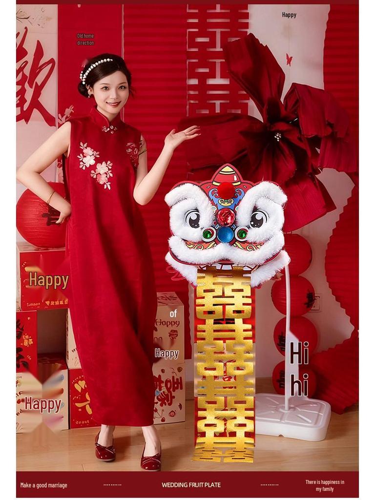 Wedding Decoration Set: Bride’s Bedroom, Living Room & Photography Props with Origami Lion Ornaments