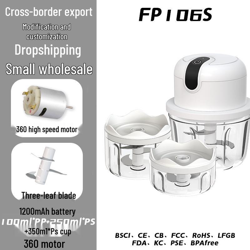Wireless Mini Electric Garlic Press & Chopper: Automatic Stirrer, Peeler, Mincer, Baby Food Maker
