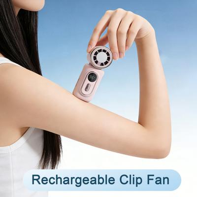 Draagbare Clip-on Ventilator Handheld Mini Ventilator USB Oplaadbaar IJskoeling Persoonlijke Ventilator voor Buiten Kantoor Reizen Zomer Koelapparaat