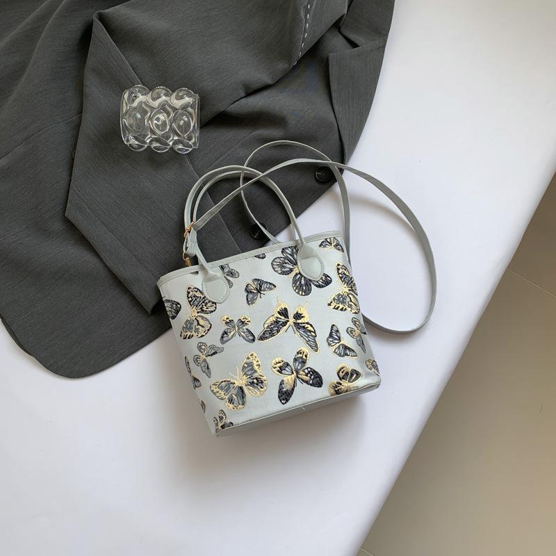 Fashion New Fashion Chinese Style Large Capacity Underarm Bag for Women Trendy Commuting One-shoulder Bucket Bag