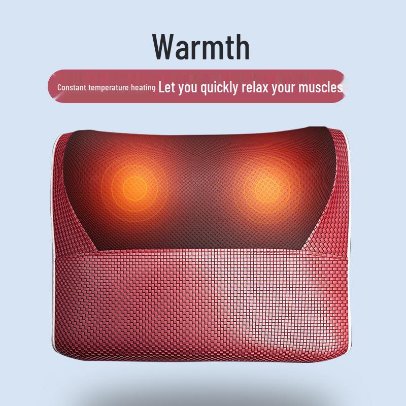 Cervical & Neck Massager: Multifunctional Heated Pillow for Shoulder, Waist, and Back - Dual Use for Car and Home