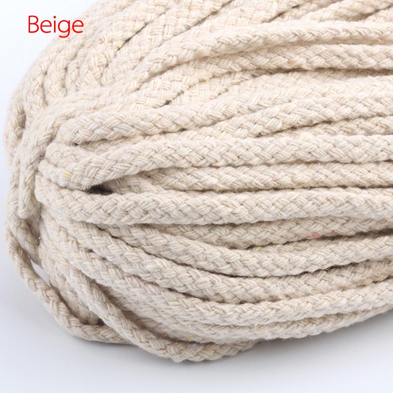Buy 5mm 100yards DIY String Cotton Rope Macrame Cord Thread Braided ...