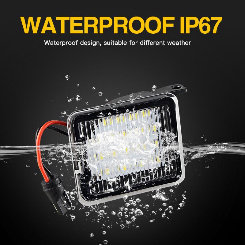 2pcs Car Rearview Mirror Lights LED Puddle Lamps Under Rear View Side Mirror For Mondeo MK4 Ford SMax Kuga Dopo Escape C-Max