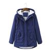 Parka de Mujer con Capucha y Mangas Largas, Forrada de Forro Polar, Cordón Ajustable, Corte Holgado, Abrigo Cálido de Invierno