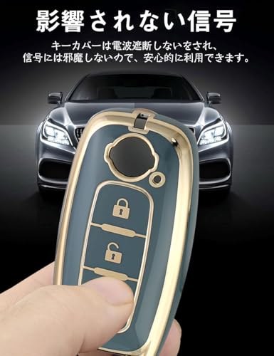 [LETINGFAR] Key Case for Nissan Smart Key Case Key Cover Soft TPU Material Double Sided Sliding Doors Designed Exclusively for Nissan New Serena