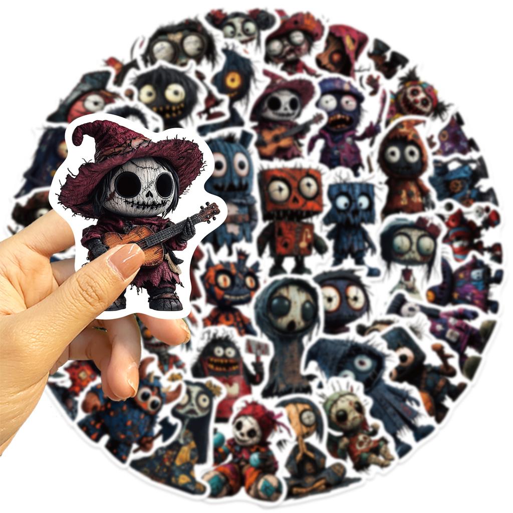 50 PZ Figure Horror di Halloween Adesivi Graffiti Fai da Te per Telefono Chitarra Laptop Notebook Valigia Tazza Adesivo Impermeabile Giocattolo per Bambini