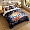 Bedding Set 1 Duvet Cover 2 Pillowcases Gulf Print Soft Bed Linen Bedroom Decor