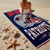 Asciugamano da Spiaggia in Microfibra New England Patriots, Leggero e Asciugatura Rapida, per Viaggi Estivi, Essenziale per la Spiaggia, Piscina
