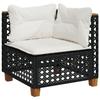 VidaXL Salon de jardin 8 pcs avec coussins noir résine tressée, ensemble de canapés d'extérieur, salon de jardin, ensemble 3261764