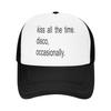 2026 Latest H-Harry S-Styles Fan Kiss All The Time Mesh Sun Hats Music Tour Album Unisex Women Trucker Hat Breathable Snapback Cap