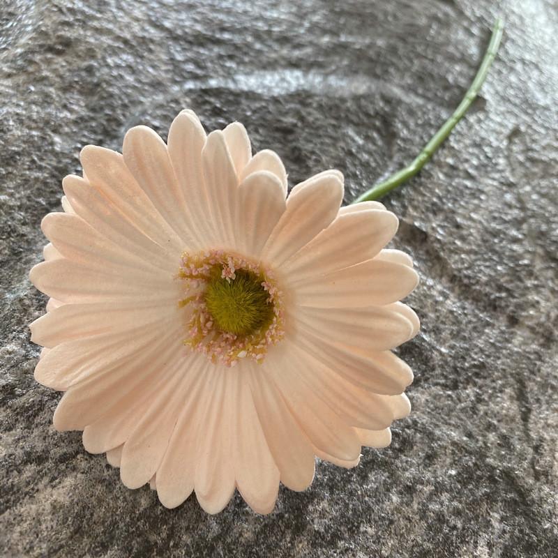 Pu Gerbera Daisy Artificial Flower For Wedding Decor Home Styling Soft Rubber Material